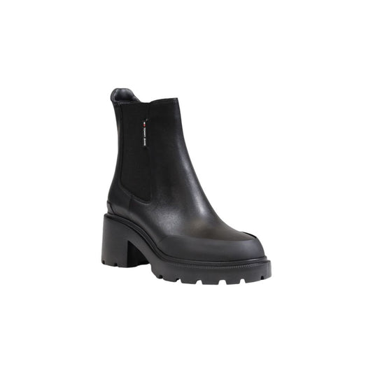 Tommy Hilfiger Jeans Black Leather Boot Tommy Hilfiger Jeans Dark Slate Gray