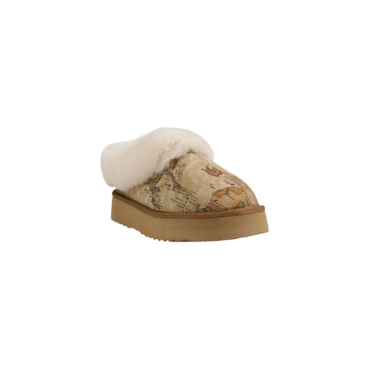 Alviero Martini Prima Classe Beige Fabric Boot Alviero Martini Prima Classe Dim Gray
