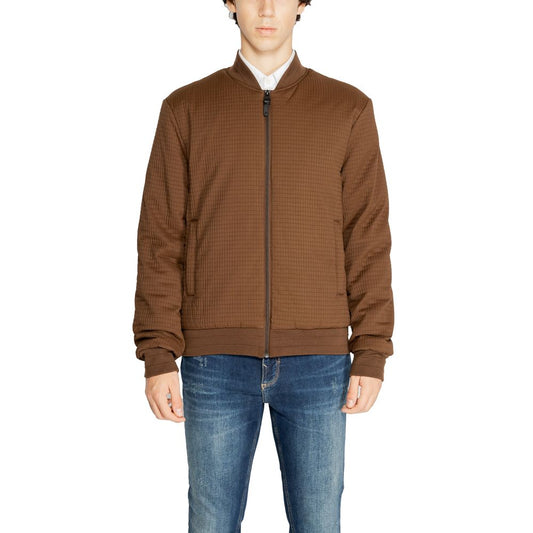 Antony Morato Brown Polyester Jacket Antony Morato Dark Olive Green