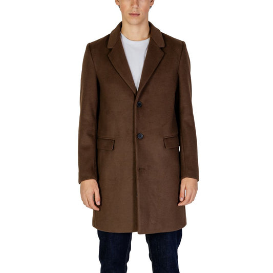 Antony Morato Brown Polyester Jacket Antony Morato Dark Slate Gray