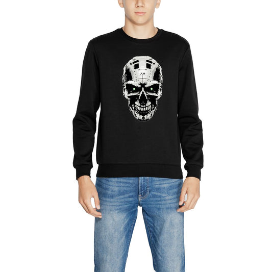Antony Morato Black Cotton Sweater Antony Morato Gray