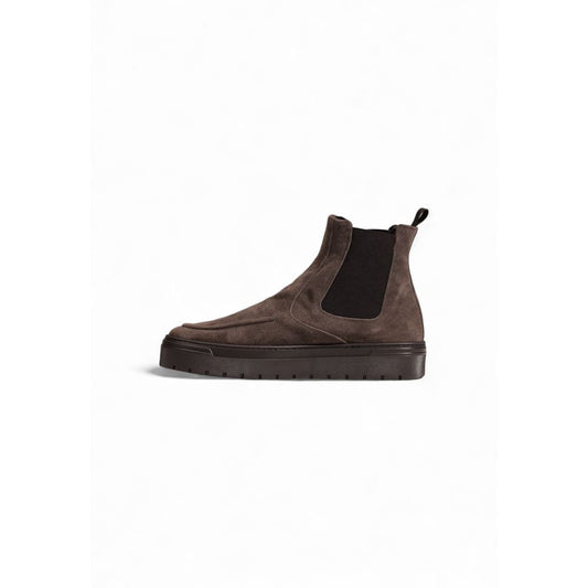 Antony Morato Gray Suede Leather Boot Antony Morato Dark Slate Gray