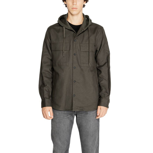 Antony Morato Green Cotton Shirt Antony Morato Dark Slate Gray