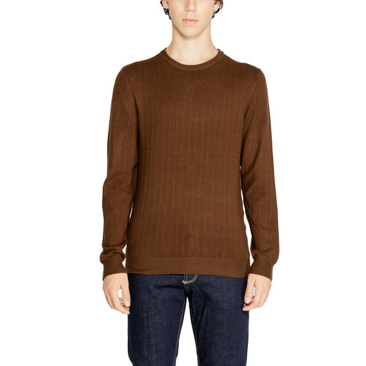 Antony Morato Brown Viscose Sweater Antony Morato Saddle Brown