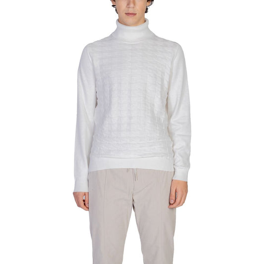 Antony Morato White Cotton Sweater Antony Morato Light Gray