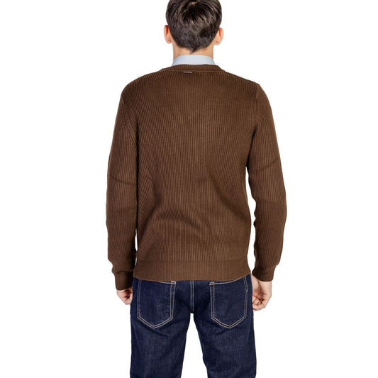 Antony Morato Brown Polyester Cardigan Antony Morato Dark Slate Gray