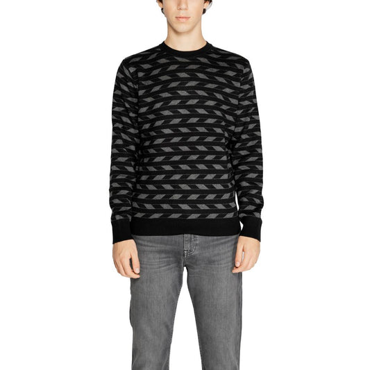Antony Morato Black Acrylic Sweater Antony Morato Dark Slate Gray