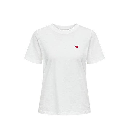 Jacqueline De Yong White Cotton Tops & T-Shirt Jacqueline De Yong Lavender