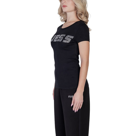 Guess Active Black Cotton Tops & T-Shirt Guess Active Black