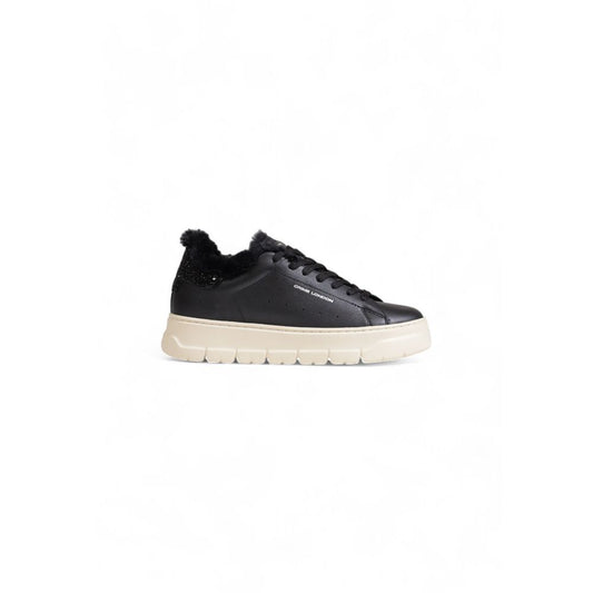 Crime London Black Leather Sneaker Crime London Dark Slate Gray