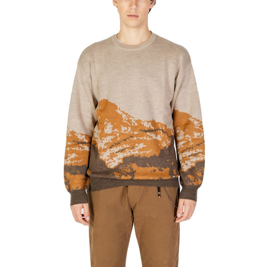 Gianni Lupo Brown Acrylic Sweater Gianni Lupo Rosy Brown