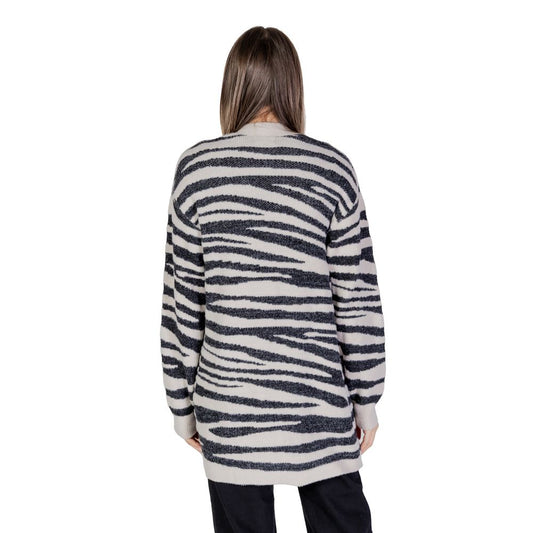 Jacqueline De Yong Gray Nylon Cardigan Jacqueline De Yong Gray