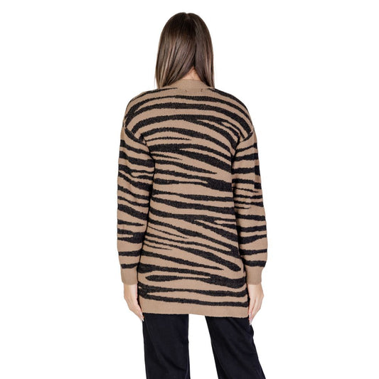Jacqueline De Yong Brown Nylon Cardigan Jacqueline De Yong Rosy Brown