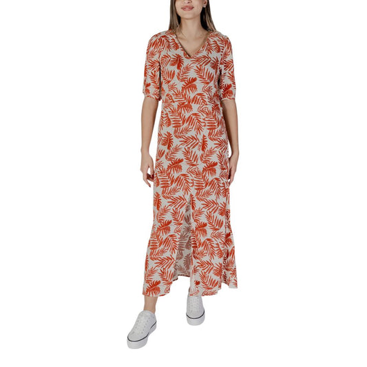 B.Young Red Viscose Dress B.Young Rosy Brown