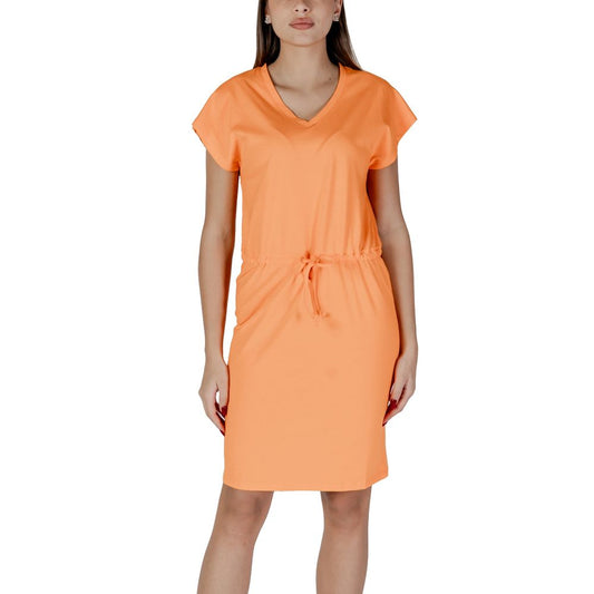 B.Young Orange Cotton Dress B.Young Dark Salmon