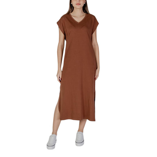 B.Young Brown Cotton Dress B.Young Sienna