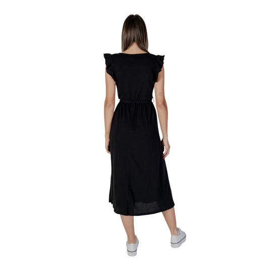 B.Young Black Cotton Dress B.Young Tan