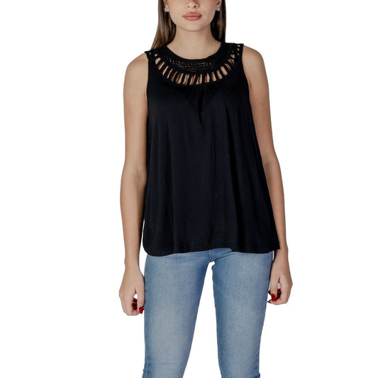B.Young Black Viscose Tops & T-Shirt B.Young Tan