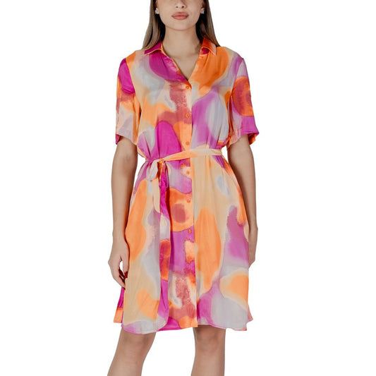 B.Young Orange Cotton Dress B.Young Rosy Brown