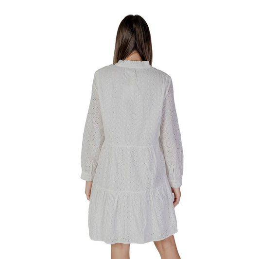 B.Young White Cotton Dress B.Young Gray