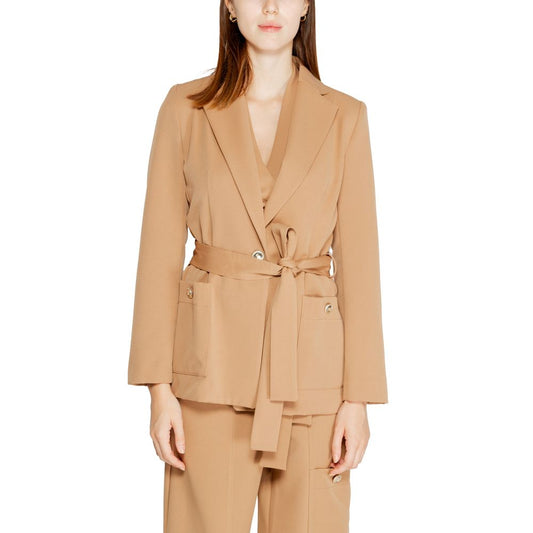 Rinascimento Beige Polyester Suits & Blazer Rinascimento Tan