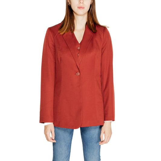 Vero Moda Red Polyester Suits & Blazer Vero Moda Brown