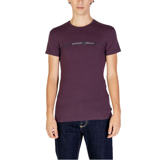 Emporio Armani Underwear Purple Cotton T-Shirt Emporio Armani Underwear Dark Slate Gray
