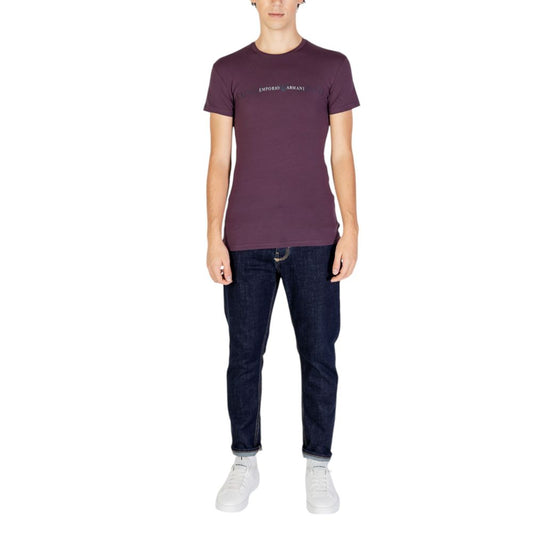 Emporio Armani Underwear Purple Cotton T-Shirt Emporio Armani Underwear Dark Slate Gray