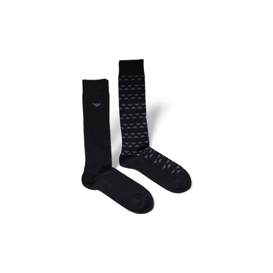 Emporio Armani Underwear Black Cotton Sock Emporio Armani Underwear Black