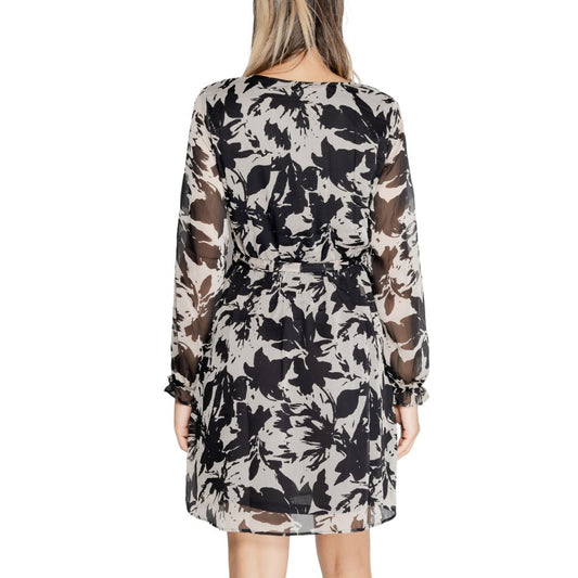 Jacqueline De Yong Black Recycled Polyester Dress Jacqueline De Yong Gray