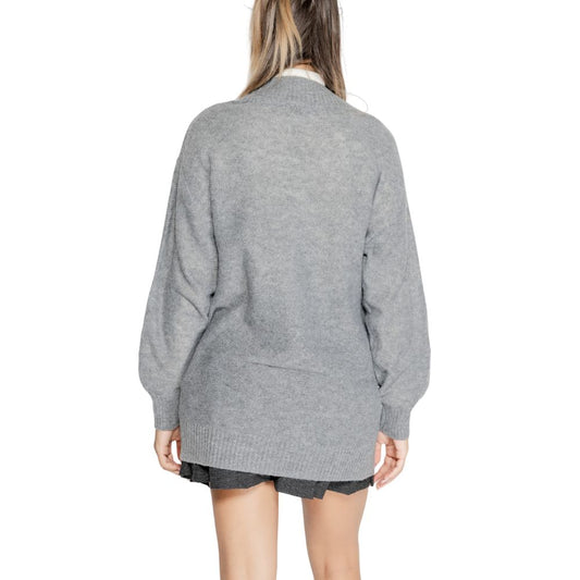 Jacqueline De Yong Gray Polyester Sweater Jacqueline De Yong Dark Gray