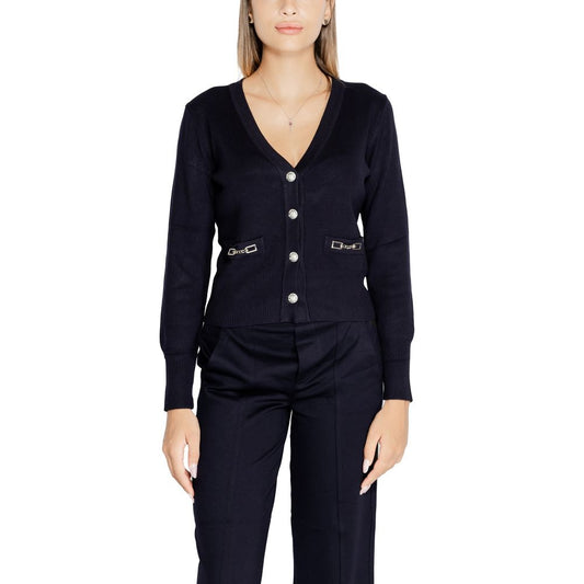 Morgan De Toi Blue Viscose Cardigan Morgan De Toi Black