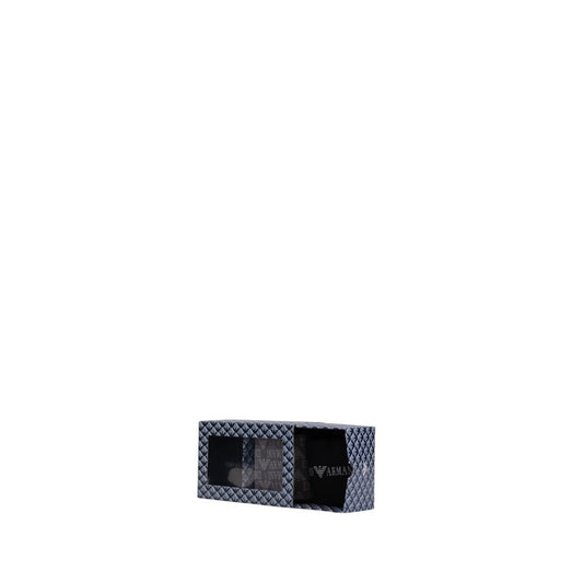 Emporio Armani Underwear Black Cotton Sock Emporio Armani Underwear Dark Slate Gray