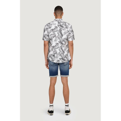 Only & Sons White Cotton Shortsleeve