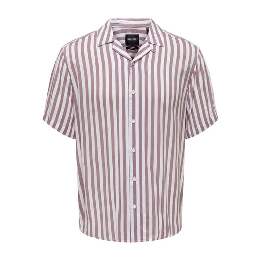 Only & Sons Purple Viscose Shirt