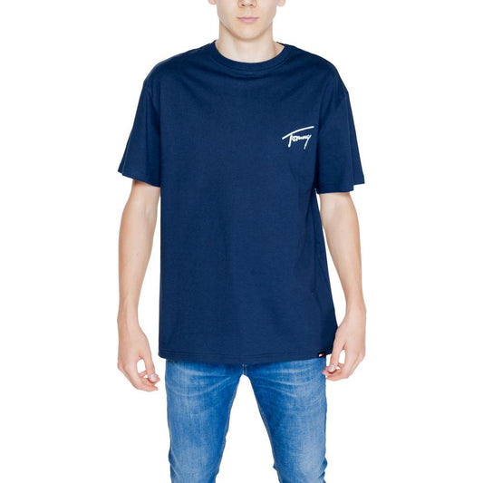 Tommy Hilfiger Jeans Blue Cotton T-Shirt Tommy Hilfiger Jeans Midnight Blue