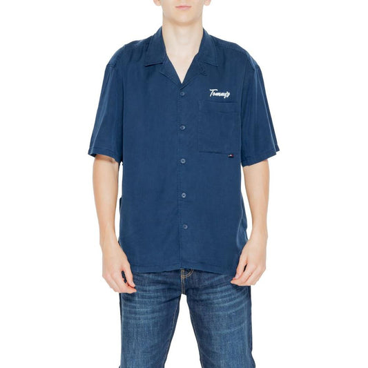 Tommy Hilfiger Jeans Blue Lyocell Shirt Tommy Hilfiger Jeans Dark Slate Gray