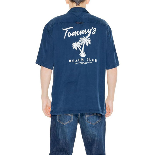 Tommy Hilfiger Jeans Blue Lyocell Shirt Tommy Hilfiger Jeans Dark Slate Gray