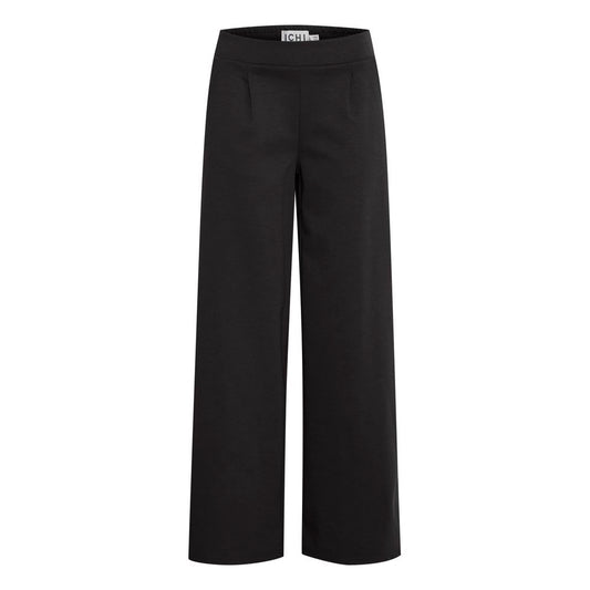 ICHI Black Recycled Polyurethane Jeans & Pant