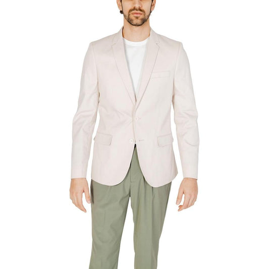 Antony Morato Cream Cotton Suit Antony Morato Light Gray