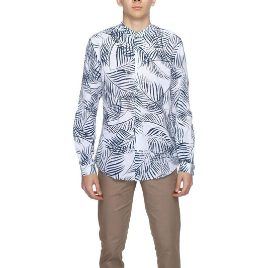 Antony Morato Blue Cotton Shirt Antony Morato Light Gray