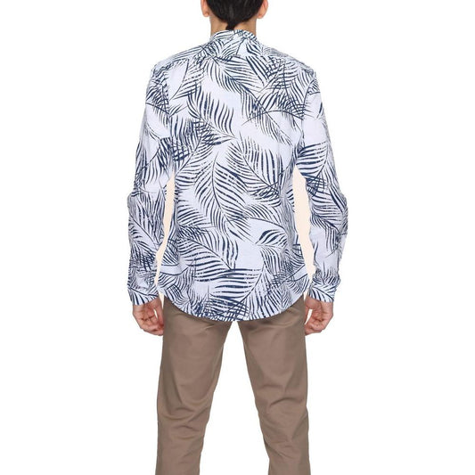 Antony Morato Blue Cotton Shirt Antony Morato Light Gray