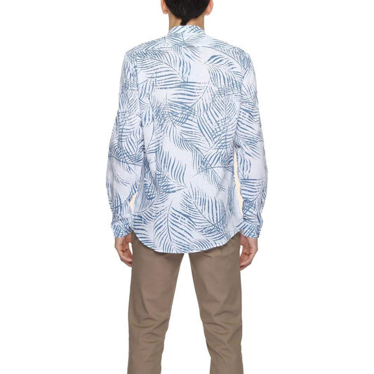 Antony Morato Blue Cotton Shirt Antony Morato Light Gray