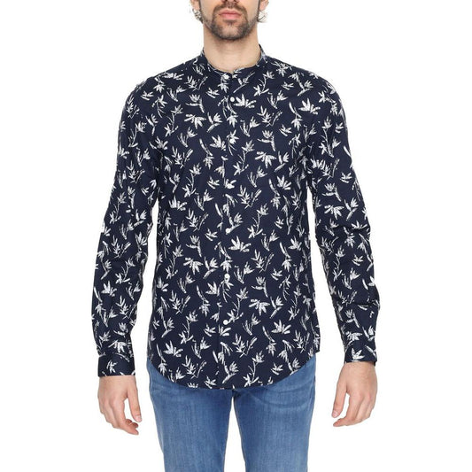 Antony Morato Blue Cotton Shirt Antony Morato Dark Slate Gray