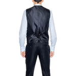Antony Morato Black Linen Waistcoat AN-13372500009-IT48 | M