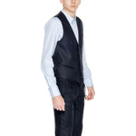 Antony Morato Black Linen Waistcoat AN-13372500009-IT48 | M