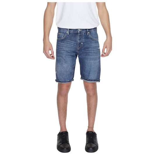 Antony Morato Blue Cotton Short Antony Morato Light Slate Gray