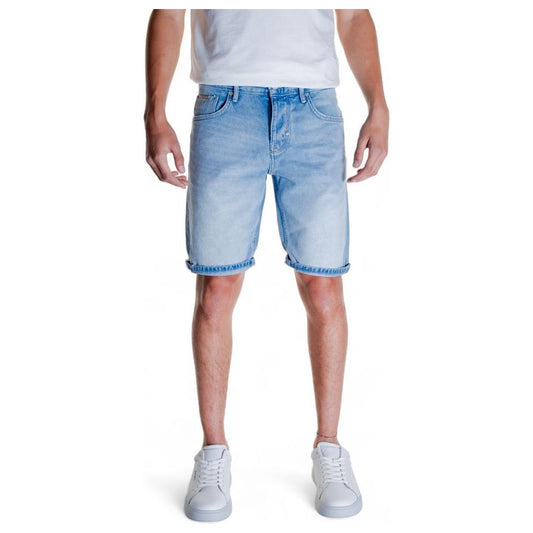 Antony Morato Light Blue Cotton Short Antony Morato Gray