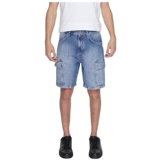 Antony Morato Blue Cotton Short Antony Morato Light Slate Gray