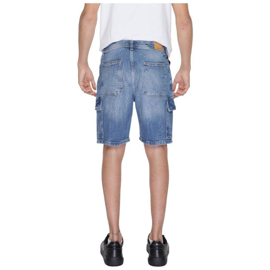 Antony Morato Blue Cotton Short Antony Morato Light Slate Gray